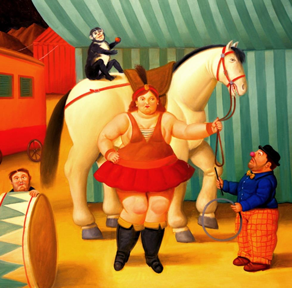 Circus Troop Fernando Botero Oil Paintings